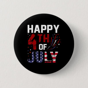 Happy 4th Of July For Woman Men Kids Usa Independe 2 Inch Round Button
