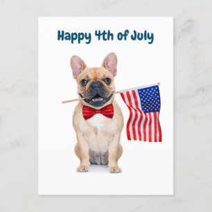 Happy 4th of July French Bulldog  Holiday Postcard