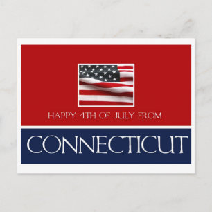 happy 4th of July from connecticut Postcard