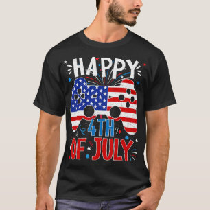 Happy 4th Of July Gaming Patriotic American Flag K T-Shirt