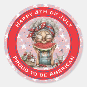 Happy 4th of July Grandma Sticker 