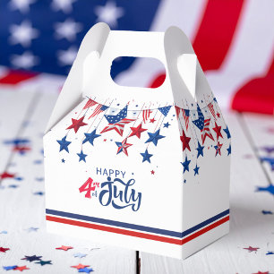 Happy 4th of July Hanging Stars ID1103 Favor Box