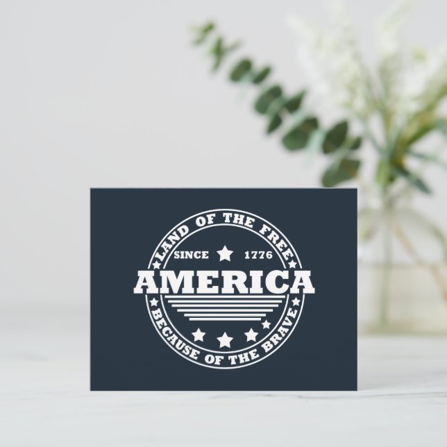 Happy 4th of july holiday postcard (Standing Front)