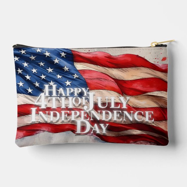 Happy 4th of July - Independence Day Accessory Pouch (Back)