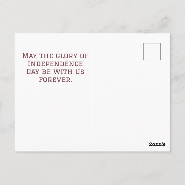 Happy 4th of July Independence Day America party  Postcard (Back)