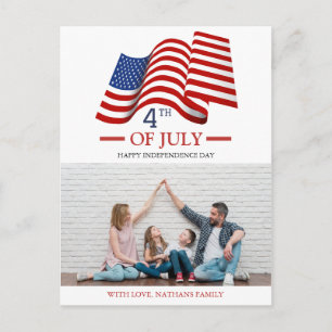 Happy 4th of July Independence Day America photo Postcard