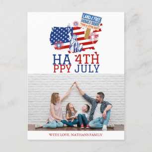 Happy 4th of July Independence Day America photo Postcard