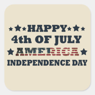 Happy 4th of july independence day America Square Sticker
