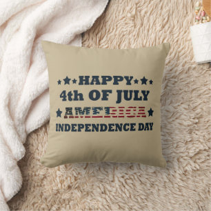Happy 4th of july independence day America Throw Pillow