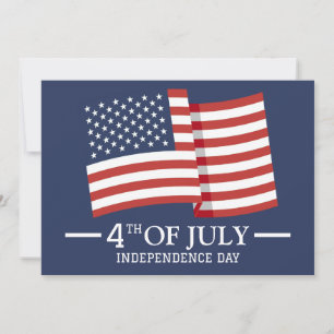 Happy 4th of July Independence Day American Flag Holiday Card
