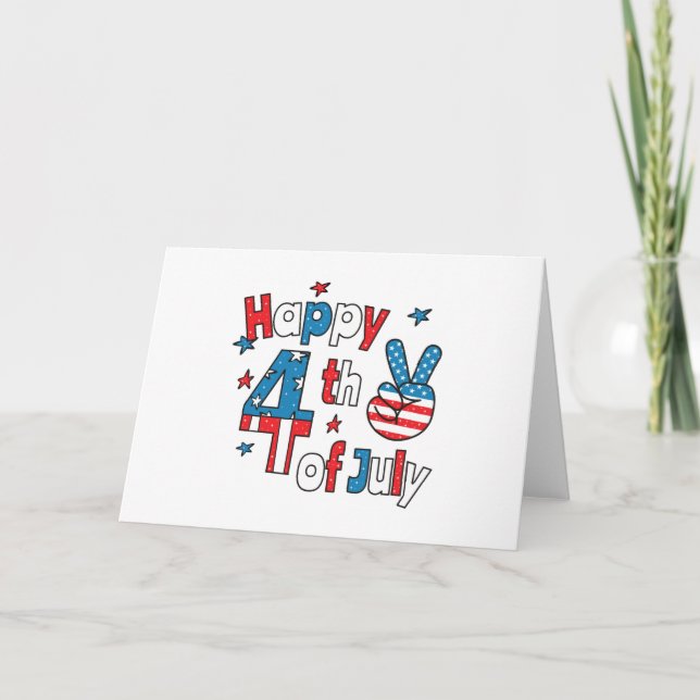 Happy 4th of July Independence Day Card (Front)