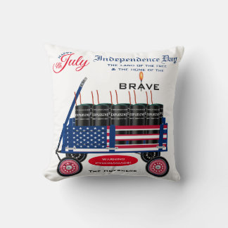Happy 4th of July Independence Day Funny Gift Throw Pillow