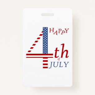 Happy 4th of july Independence day greeting Badge