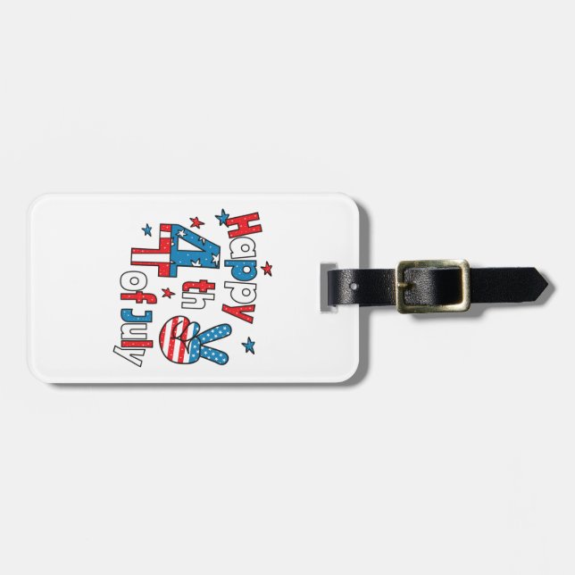 Happy 4th of July Independence Day Luggage Tag (Front Horizontal)
