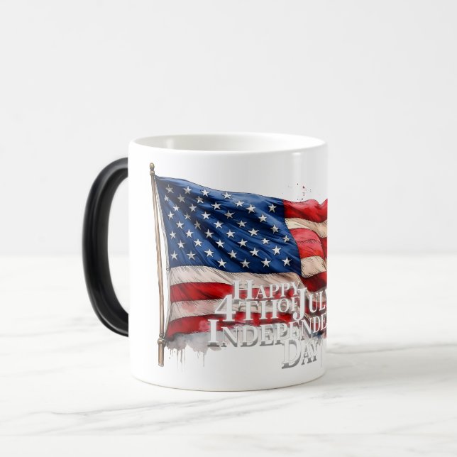 Happy 4th of July - Independence Day Magic Mug (Front Left)