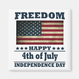 Happy 4th of july independence day magnet