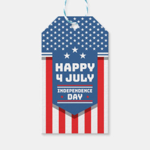 Happy 4th of july Independence Day of America Gift Tags