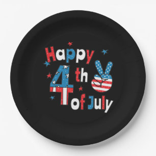 Happy 4th of July Independence Day Paper Plate