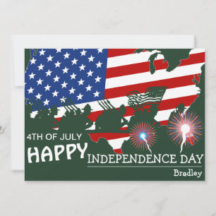 Happy 4th of July Independence Day party  Holiday Card