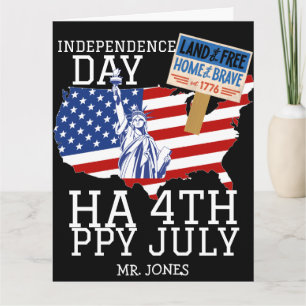 Happy 4th of July Independence Day party liberty Card