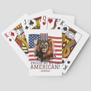 Happy 4th of July Independence Day party  Playing Cards