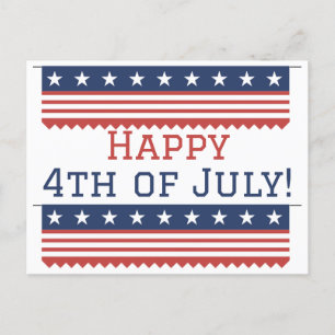 Happy 4th of July Independence Day party  Postcard