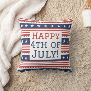Happy 4th of July Independence Day party  Throw Pillow