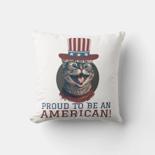 Happy 4th of July Independence Day party  Throw Pillow