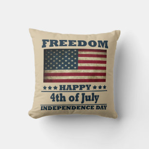 Happy 4th of july independence day throw pillow