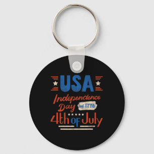 Happy 4th Of July Independence Day Usa 4th Of July Keychain