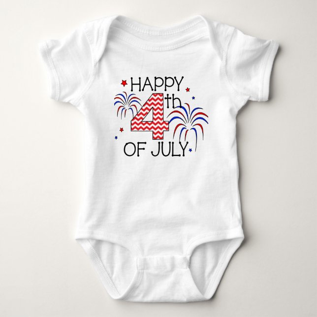 Happy 4th of July Infant Romper (Front)