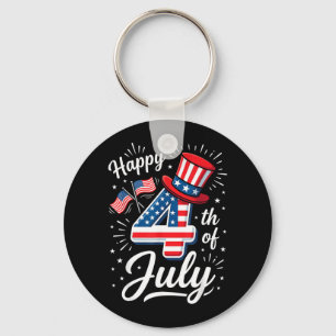 Happy 4th of July Keychain