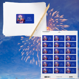 Happy 4th of July "Let Freedom Ring" Labels