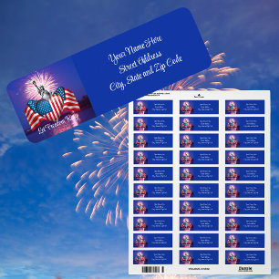 Happy 4th of July "Let Freedom Ring" Labels