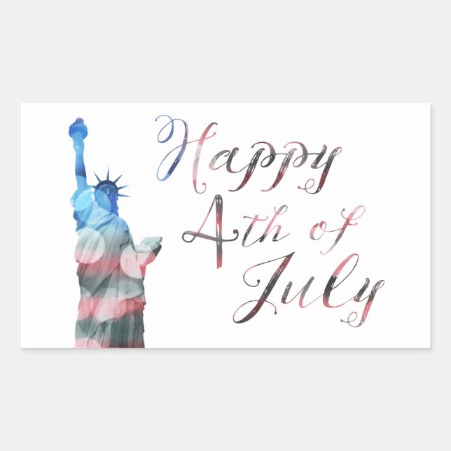 Happy 4th of July (liberty bokeh) Sticker (Front)