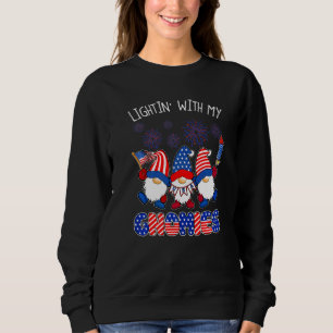 Happy 4th Of July Lightin' With My Gnomes Firework Sweatshirt