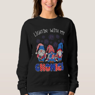 Happy 4th Of July Lightin' With My Gnomes Firework Sweatshirt