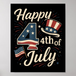 Happy 4th Of July Men Women Kids  Poster