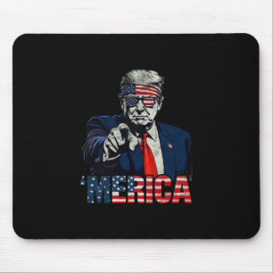 Happy 4th Of July merica Trump American Flag Usa 1 Mouse Pad