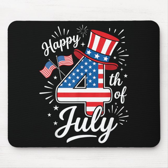 Happy 4th of July Mouse Pad (Front)