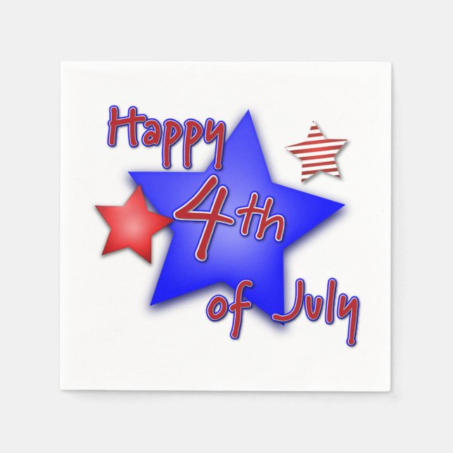 Happy 4th of July Napkin (Front)