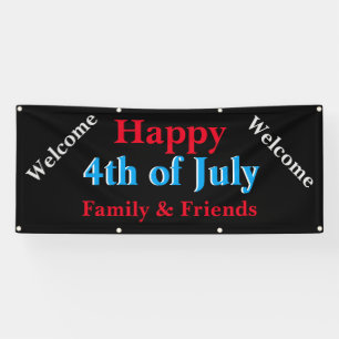 Happy 4th of July Outdoor Banner