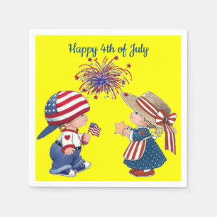 Happy 4th of July Paper Napkins