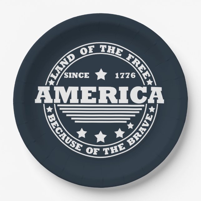 Happy 4th of july paper plate (Front)