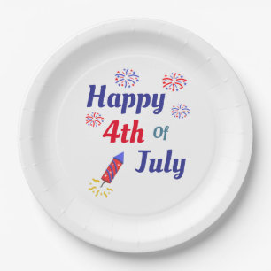 Happy 4th Of July Paper Plate