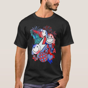 Happy 4th Of July Patriotic America Independence D T-Shirt