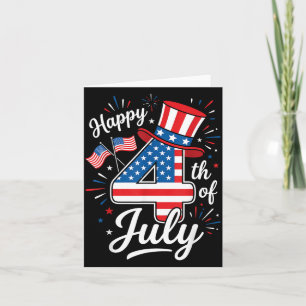 Happy 4th of July Patriotic American Flag 4th of Card