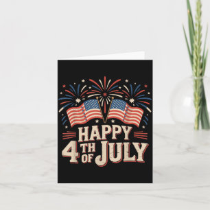Happy 4th Of July Patriotic American Flag 4th Of Card