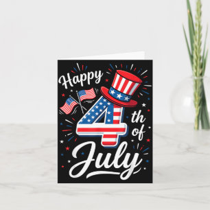 Happy 4th of July Patriotic American Flag 4th of Card