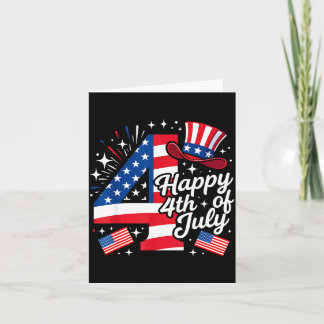 Happy 4th of july patriotic american flag 4th ofHa Card